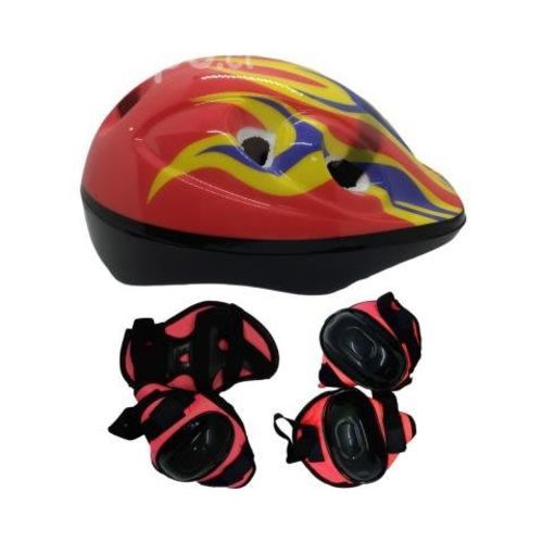Casco Bicicleta Rodilleras Infantil Niños Anticaíd