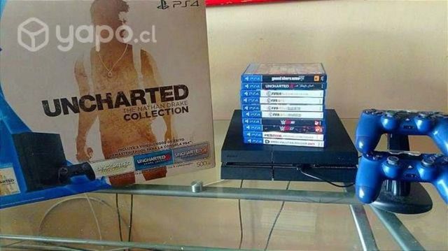 Ps4, 500GB + 10 juegos