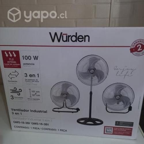 Ventilador wurden 3 en 1 con garantía 2 años
