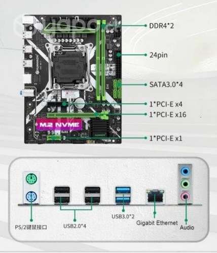 Placa GAMER HUANANZHI X99 + memoria 2*8G 2666 DDR4
