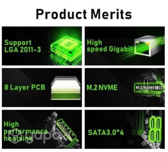 Placa GAMER HUANANZHI X99 + memoria 2*8G 2666 DDR4