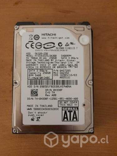 Disco duro HDD 250 GB 5400 RPM