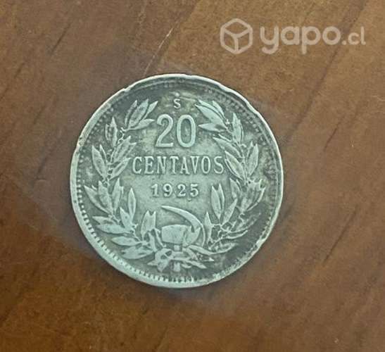 Moneda de 20 centavos 1925