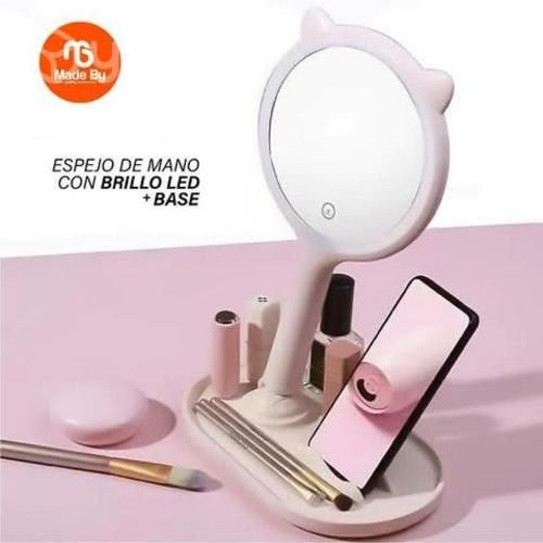 Espejo Led con base para Movil y maquillaje