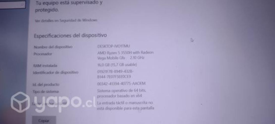 Laptop por renovación