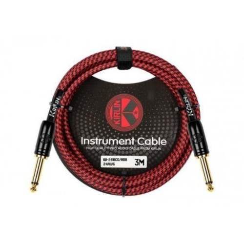 Cable 6,3 mono a 6,3 mono tela rojo 3mts. Premium