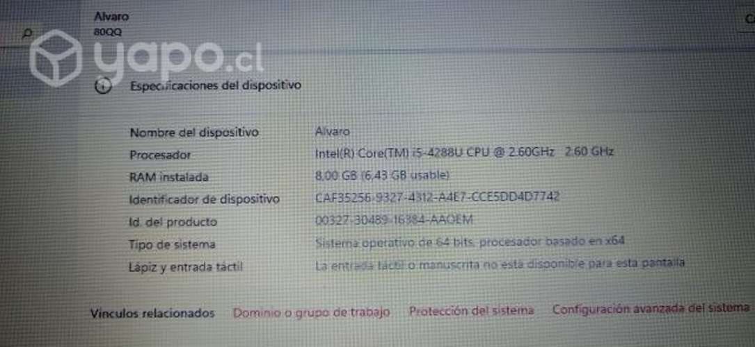 Notebook Levono Ideadpad 100-15IBD