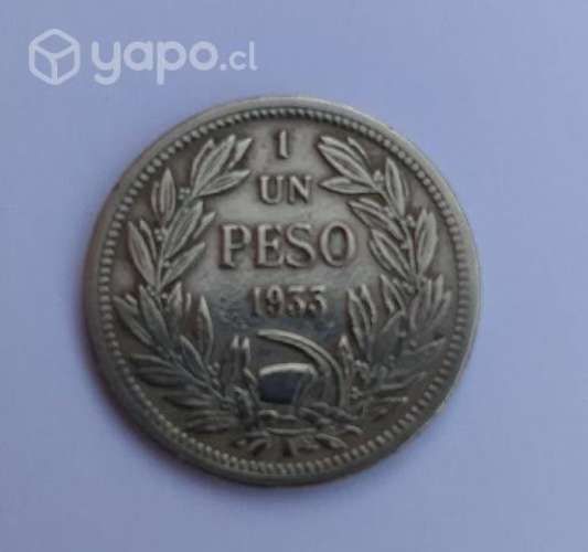 Moneda Chilena Antigua 1Peso (1933)