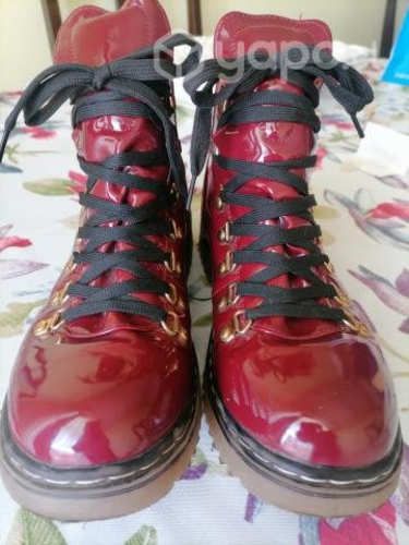 botines burdeos talla 39 charol.