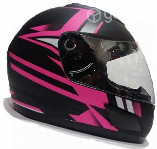 Casco Moto Integral Ghb 626 Herro Negro Rosa Matte