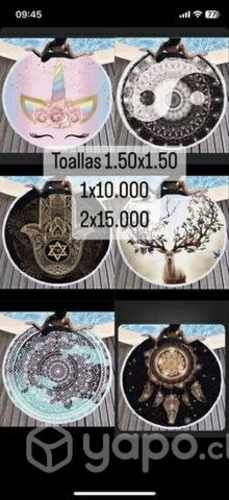 Toallas de 1.50x1.50 de algodón