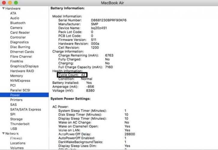 Macbook Air 13/1.8ghz/8gb Ram/128gb Ssd/42 Ciclos