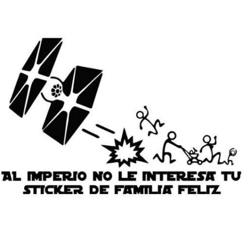 Vinilo Adhesivo Auto Familia Palito Star Wars