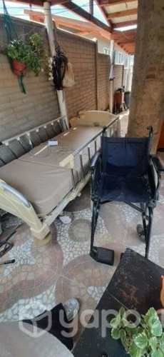 Cama clínica eléctrica + silla de ruedas