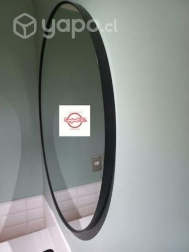 Espejo circular 80cm diámetro enmarcado