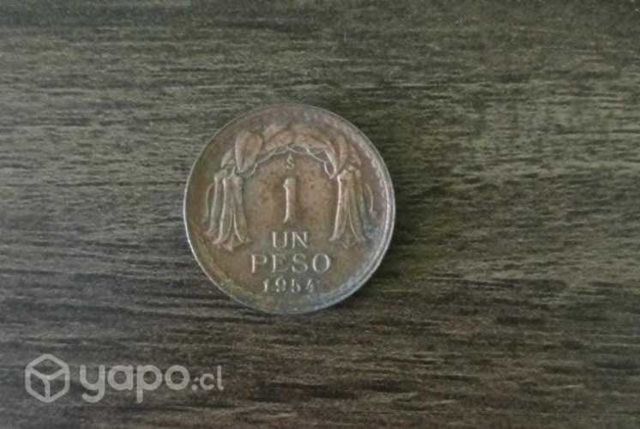Moneda 1 peso año 1954