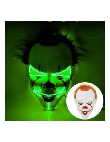 Mascara Luminosa Led Neon del Payaso IT Pennywise