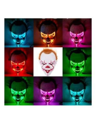 Mascara Luminosa Led Neon del Payaso IT Pennywise