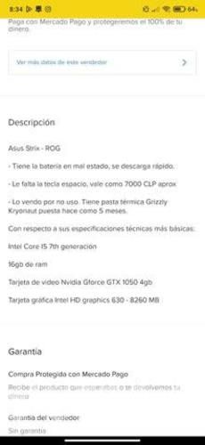 Note gamer Asus Strix ROG