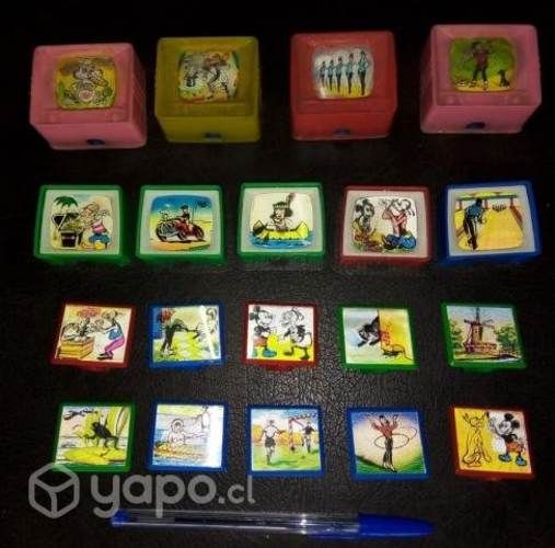 Lote antiguos sacapuntas 3D de colección