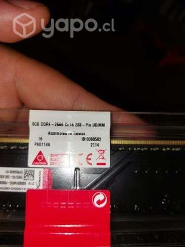 Memorias ram Hyper X fury 8 gb 2666mhz