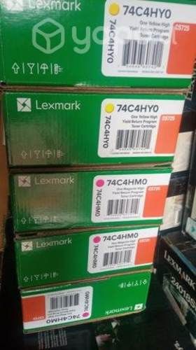 Toner lexmark 74c4hy0 y colores originales de alta