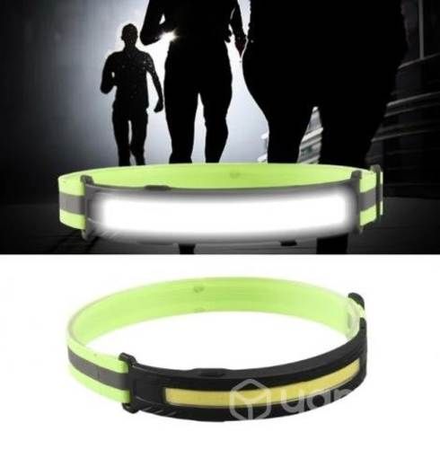 Linterna Frontal Cintillo Led Barra Cob Recargable