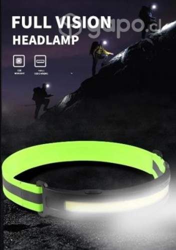 Linterna Frontal Cintillo Led Barra Cob Recargable