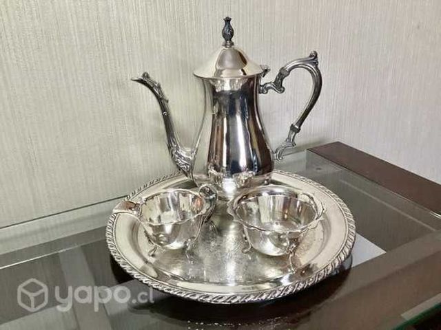 Juego de té de plaqué 4 piezas