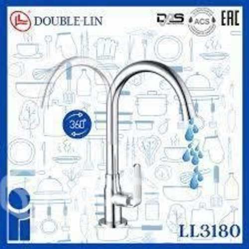 Monomando curvo lavaplatos una vía