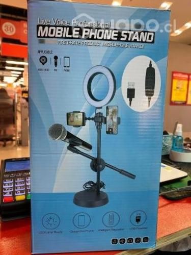 Soporte de Micrófono con Aro de Luz