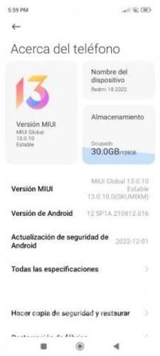 Xiaomi redmi 10 (2022)