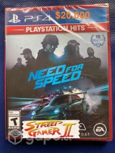 Need for speed ps4 nuevo sellado