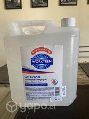 Alcohol gel 10 lts con cobre