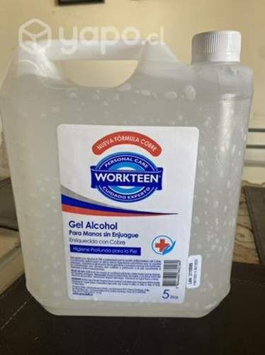 Alcohol gel 10 lts con cobre