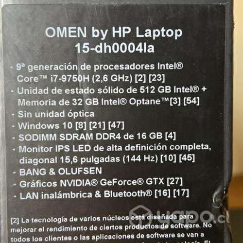 Notebook Gamer HP OMEN 15 /i7/ 512gb ssd/ 16gb ram