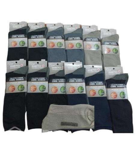 X6 calcetin pie diabetico cobre y bamboo sin cost