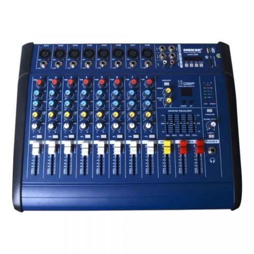 Consola Power Mixer 8Canales, Bluetooth + USB