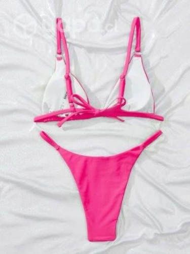 Bikini rosado tipo triángulo, nuevo