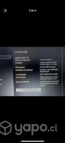 Notebook acer aspire 3