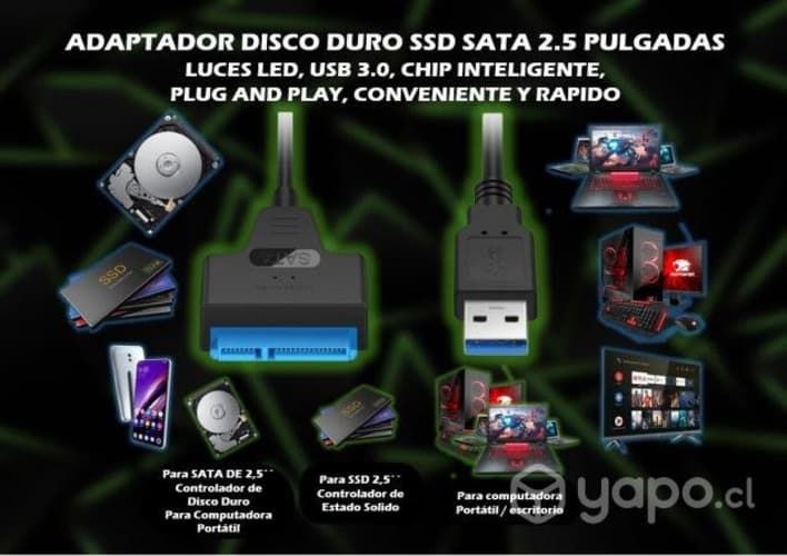 Adaptador Cable USB SATA 3 a USB 3,0