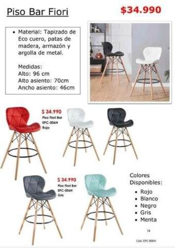 Pisos bar, sillas eventos