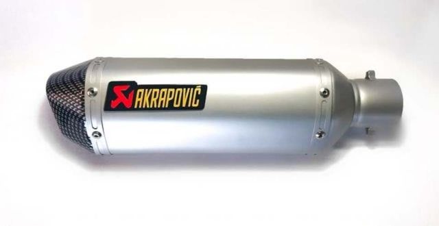 Tubo de escape moto tipo Akrapovic 37cm largo