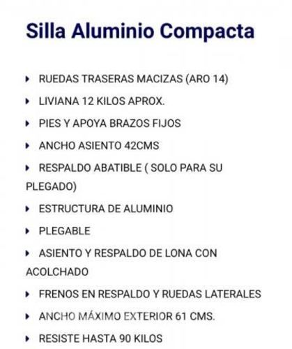 Silla de ruedas aluminio