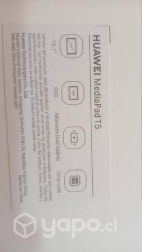 Tablet huawei mediapad t5 impecable