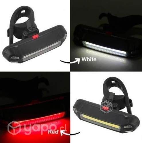 Luz Duo Para Bicicleta Recargable USB LED COB