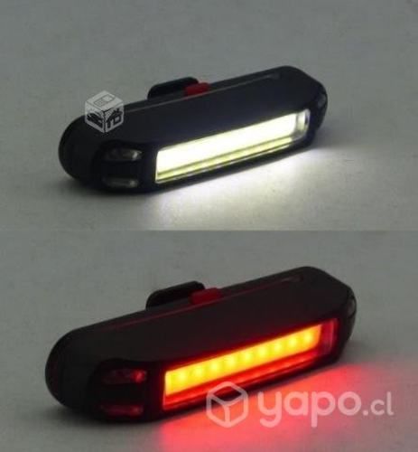 Luz Duo Para Bicicleta Recargable USB LED COB