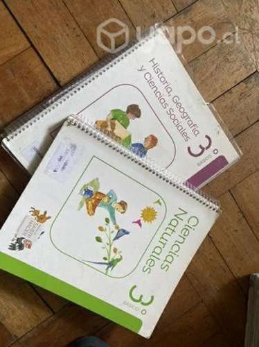 Libros ciencias naturales y historia 3 básico