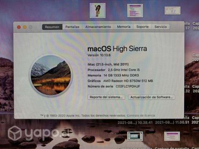 Imac 21,5 2011 con SSD y 14 gb de RAM