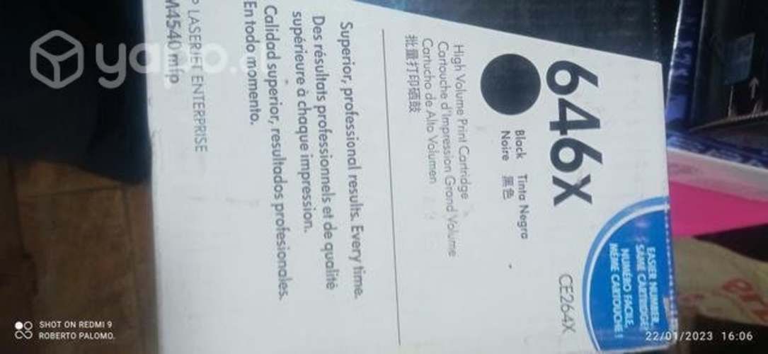 Toner HP 646x Black y colores originales de alta